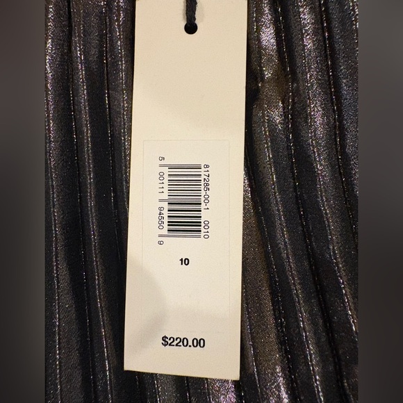 Banana Republic Odetta metallic maxi dress gunmetal sz 10 new with tag NWT - Picture 6 of 7